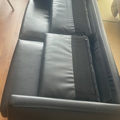 【交渉中】応接レザーソファー3脚セットの画像