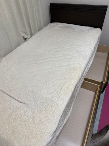 【受付終了】シモンズ　シングルベッド＋マットレスセット