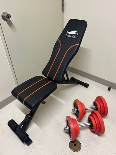 【商談中】ダンベル60kg（30kg×２）とトレーニングベンチ