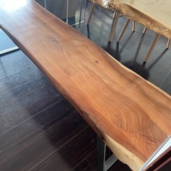 【無料！3/2012時限定引取】木製一枚板ベンチ