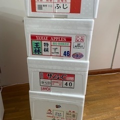りんごの発泡スチロール（空箱）の画像