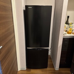 東芝（TOSHIBA）GR-R17BS(K) 冷蔵庫 右開き 2...
