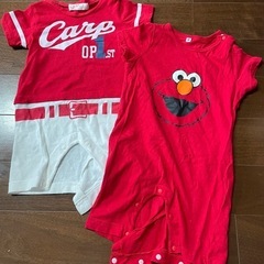 カープ　エルモ　ロンパース　2枚セット　90