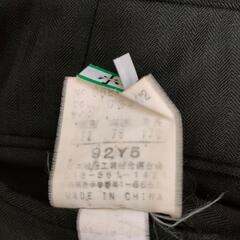 メンズ ビジネススーツ ブラック ストライプの画像