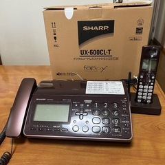 SHARPfappy電話機デジタルコードレスファクシミリ🤎ブラウン🤎の画像
