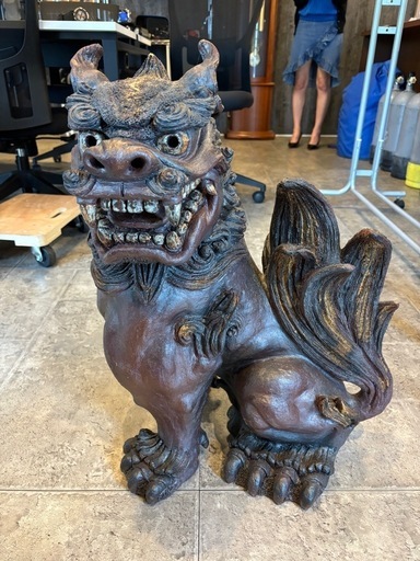 宮城秀雄  シーサーペア土台付き