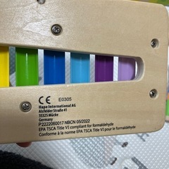 【Hape 木製 知育おもちゃ レインボーシロフォン E0305】🎶（手渡しOK！）🎁オマケ付き♪の画像