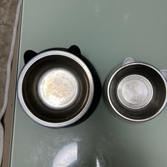 ねこ形　エサ　水入れの画像