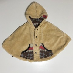 【タグ無し未使用】ベビーポンチョ　ケープ　防寒の画像