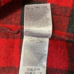 GAP ギャップ  ボアフリース ジャケット ブロックチェック M 赤の画像