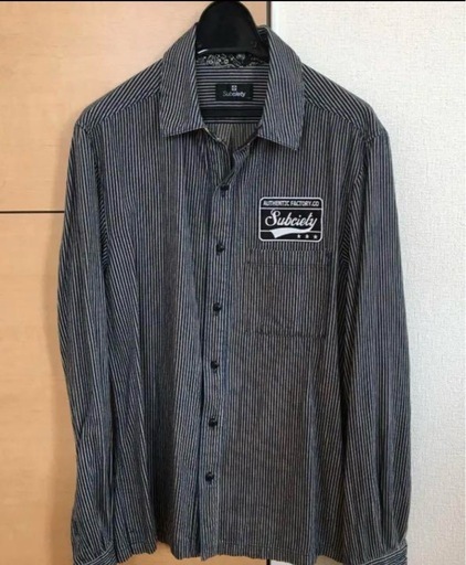 服/ファッション Subciety EMBLEM SHIRT L/S - STRIPE -