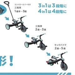 【江東区】グロッバー エクスプローラー トライク 3in1/レッドの画像