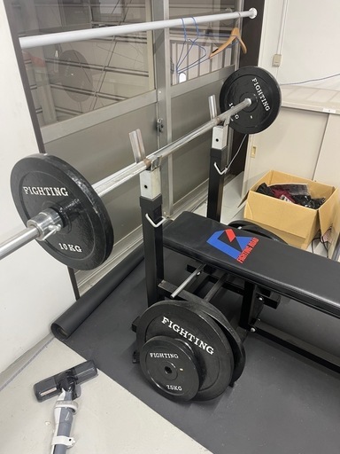 FIGHTING ベンチプレスセット FIGHTING ベンチプレートセット 計65Kg