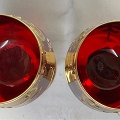 ☆値下げ☆O 2503-475 ベネチアングラス 2脚 バラ売り不可 キズ 汚れありの画像