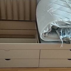 収納引き出し付きベッド セミダブル 