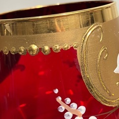 ☆値下げ☆O 2503-477 ベネチアングラス 2脚 バラ売り不可 キズ 汚れありの画像