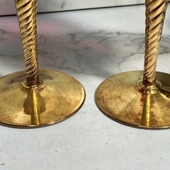 ☆値下げ☆O 2503-477 ベネチアングラス 2脚 バラ売り不可 キズ 汚れありの画像