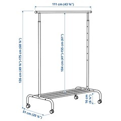 ［引き取り限定］IKEA リッガ ハンガーラック の画像