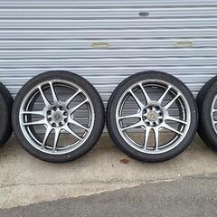 レイズホイール7j+32 205/40r17 7部山タイヤセット