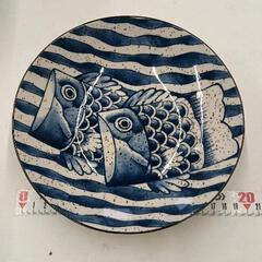 0315-111 美特隆　手描き鯉のぼり陶器皿