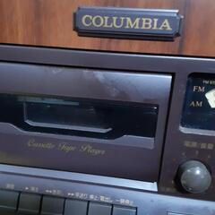 最終値下げ！早い者勝ち❗コロムビア「音聴箱」レコード、カセットテープ、CD対応のスリムボックス型オーディオ機器の画像