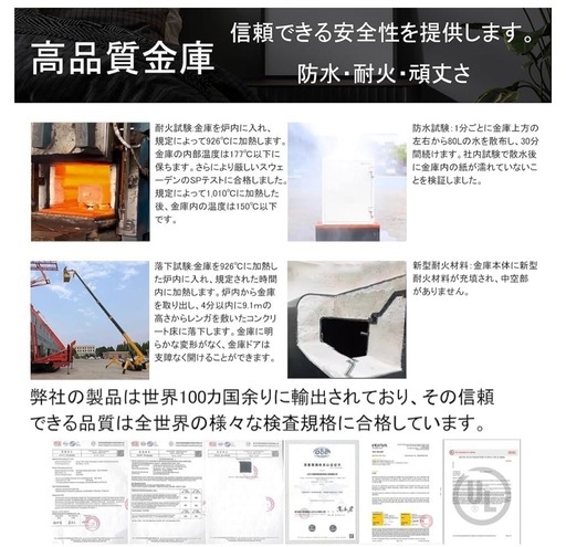 新品未使用の金庫