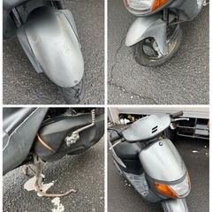 580 SUZUKI スズキ 原付バイク スクーター 50cc Let's レッツ シルバーの画像