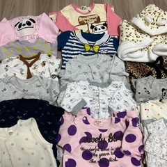 （決まりました）70㎝　ロンパース肌着ベストポンチョ16点セット　16の画像