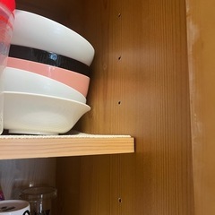 引き渡しが決まりました！【ファミリータイプ木製食器棚】完成品でのお渡しになります。の画像