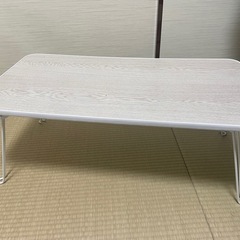 不二貿易　折りたたみローテーブル　ホワイトウォッシュの画像