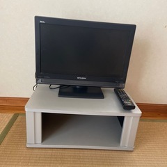 液晶テレビ19型　テレビ台付き