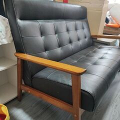 ハイバック合皮ソファ