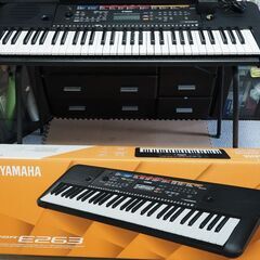 ほぼ新品　YAMAHA電子ピアノ　PSR E-263　別売りスタンド・教則本つき　取りに来られる方の画像