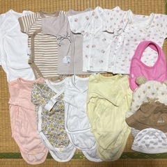 50〜60サイズベビー肌着&帽子のセット