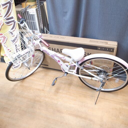 125/703 チャリンクス クリシーフラワー 自転車 24インチ 子ども用 ピンク 6段変速【モノ市場知立店】