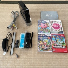 Wii本体とソフト４本付き