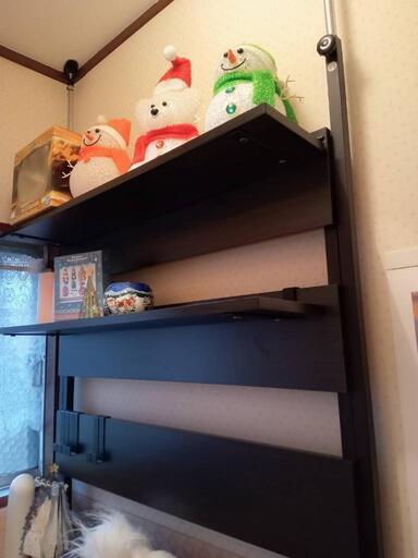 ＜お取引決まりました＞突っ張りタイプシェルフ　横幅80cm 中古美品