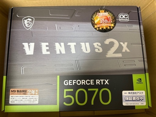 PCパーツ MSI GeForce RTX 5070 VENTUS 2X OC