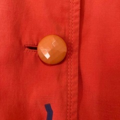 【美品】オレンジ トレンチコート 春秋にちょうどいい◎の画像