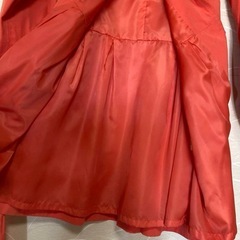 【美品】オレンジ トレンチコート 春秋にちょうどいい◎の画像
