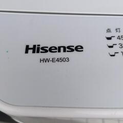 ★新入荷 洗濯機 2021年製 Hisense 4.5kg HW-E4503の画像