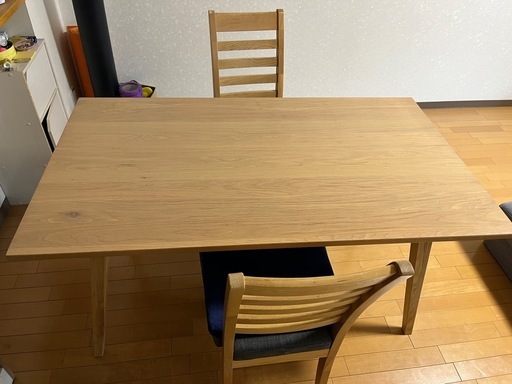【取引成立済】ダイニングテーブル　椅子2脚　セット