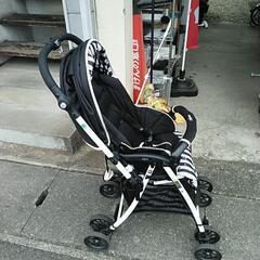 Pigeon ピジョン ベビーカー B型 ベビー用品 モノクロ ...