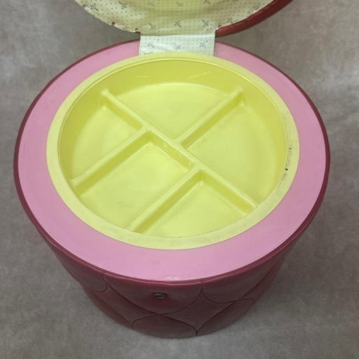 ドレッサー の椅子 スツール 丸椅子 収納付き クッション レトロ