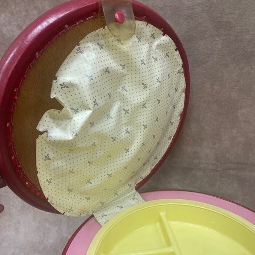 ドレッサー の椅子 スツール 丸椅子 収納付き クッション レトロ 昭和