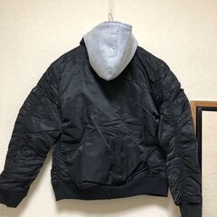 新品 フード付き 無地 MA-1 フライトジャケット②の画像