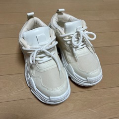 厚底スニーカー　白　23㎝