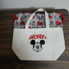 【新品未使用品】🌼ミッキー巾着ランチ保冷バック
