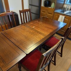 ダイニングセット 伸縮 英国アンティーク風 大塚家具の画像