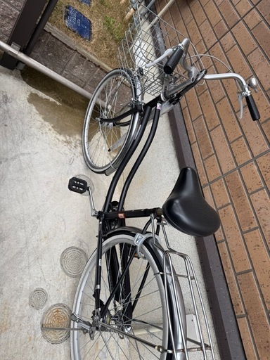 26インチ　ママチャリ　自転車　オートライト